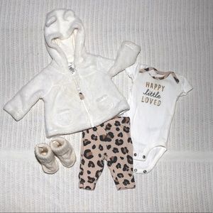 Baby girl outfit with jacket and shoes
